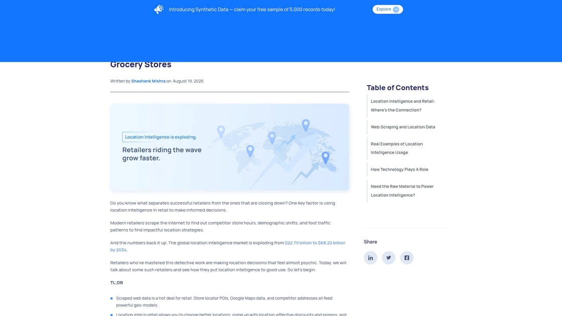 Location intelligence in retail