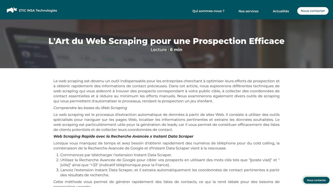 Image illustrant l'automatisation de la prospection commerciale
