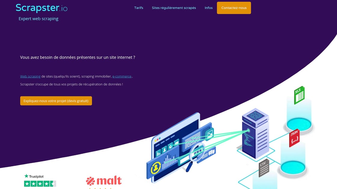 Interface de Scrapster
