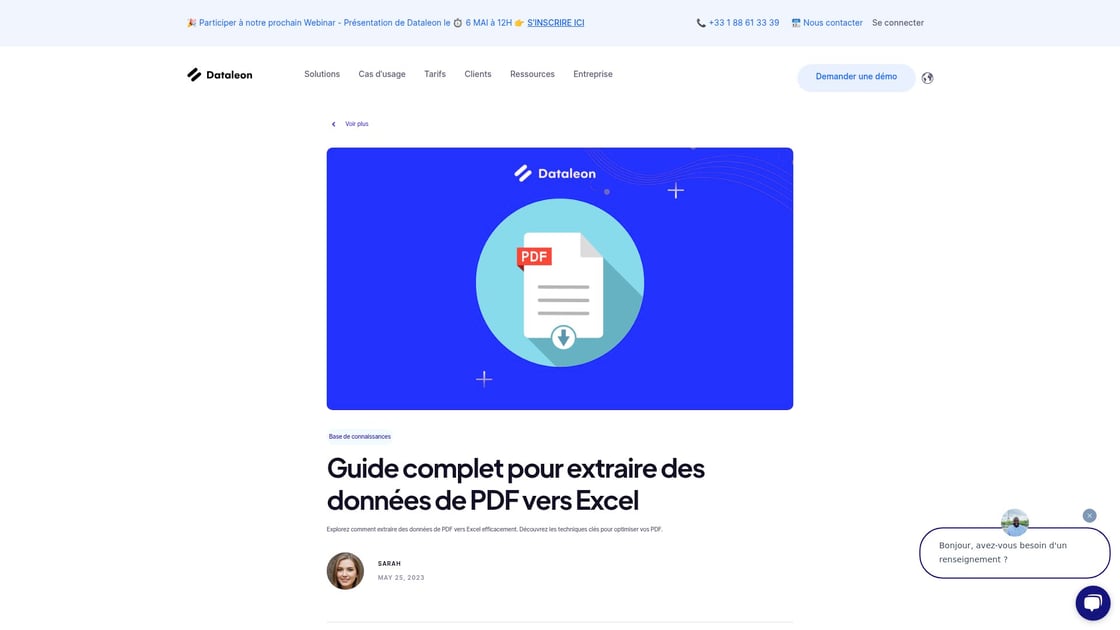 Guide pour extraire des données de PDF vers Excel