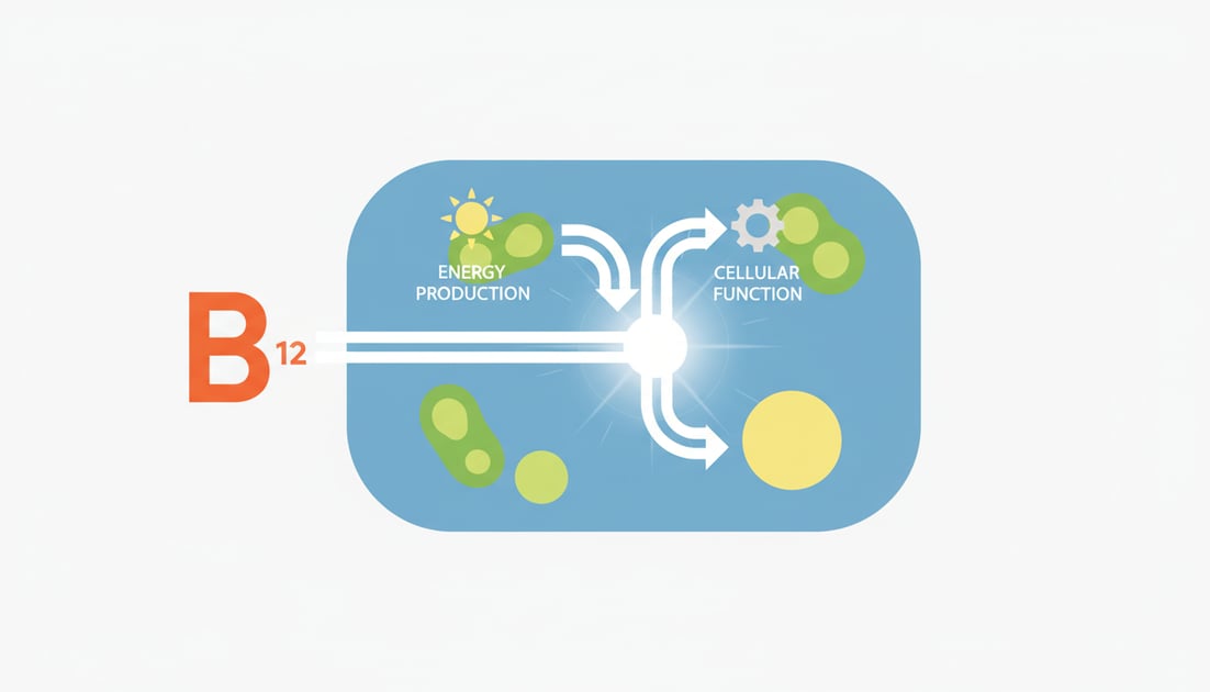 Diagram showing B12 energy pathways cellular