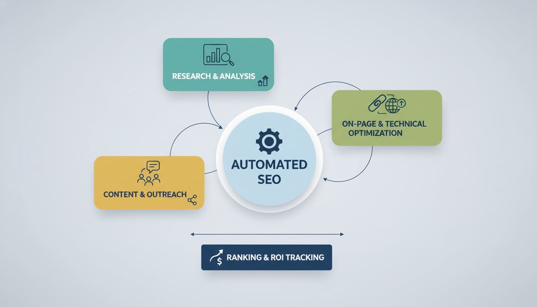 Diagram showing what can be automated in SEO