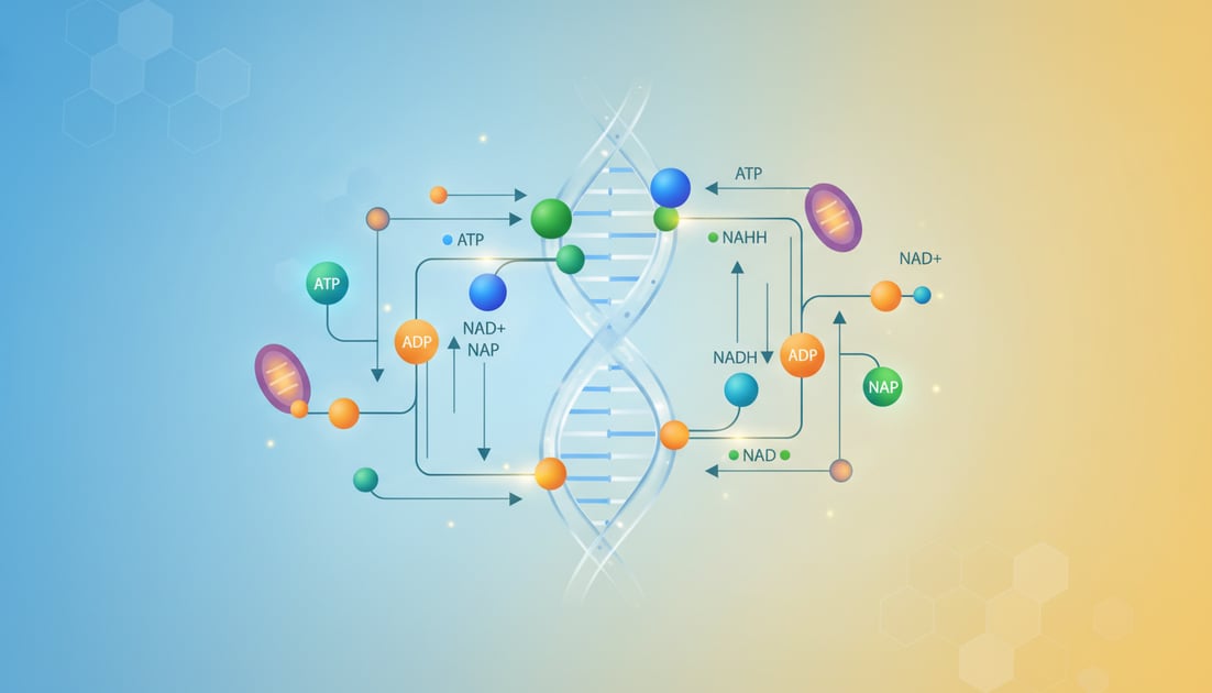 Diagram showing NAD+ cellular metabolism process