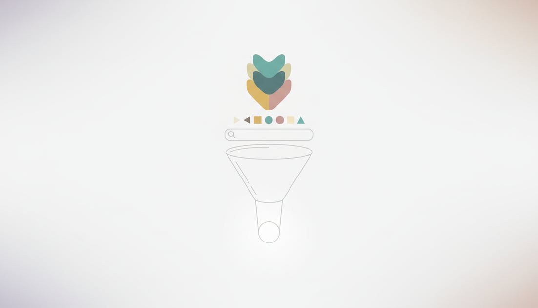 Diagram showing zero-click search funnel