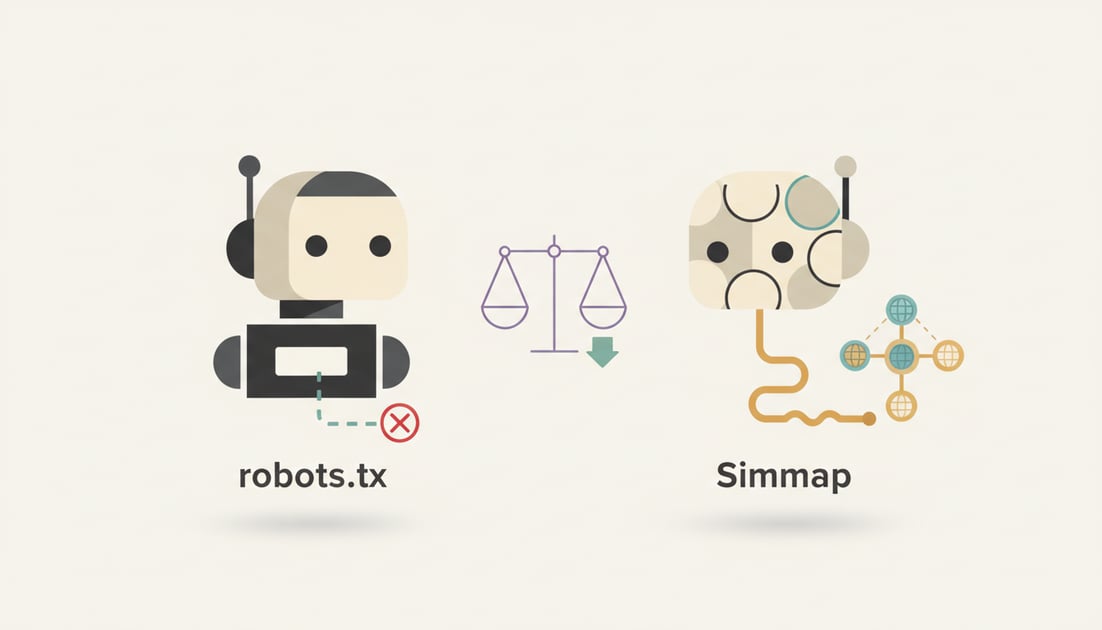 Diagram showing robots.txt sitemap comparison