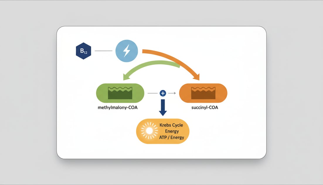 Diagram showing B12 energy production mechanism