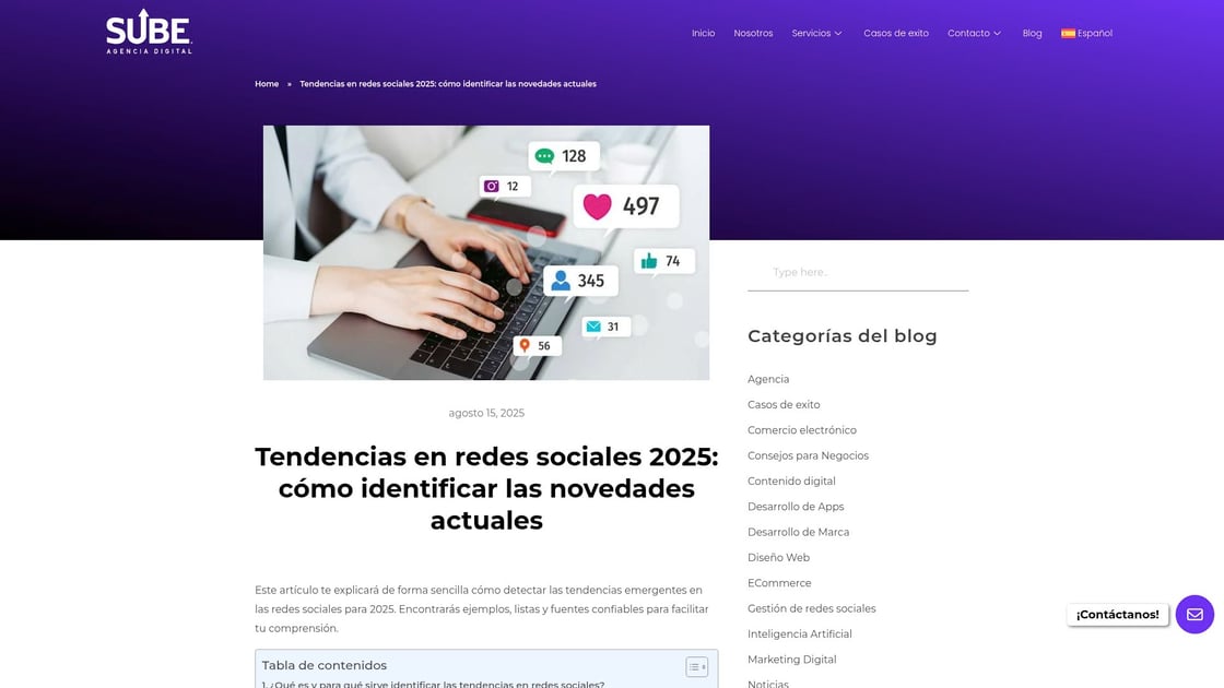 Tendencias en redes sociales 2025