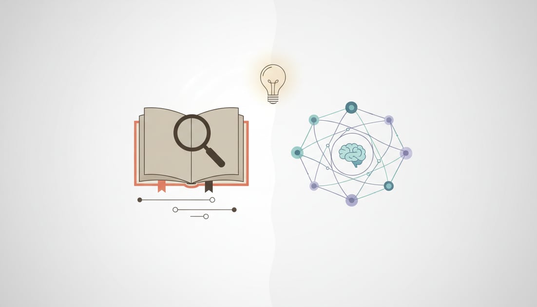 Diagram showing traditional vs AI search