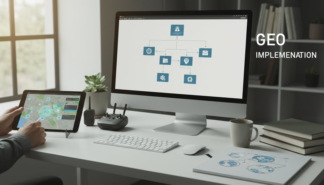 Diagram showing GEO implementation workflow