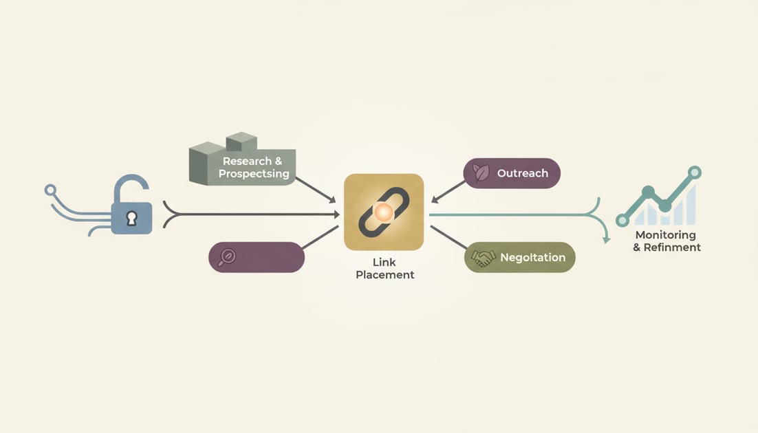 Diagram showing link acquisition workflow