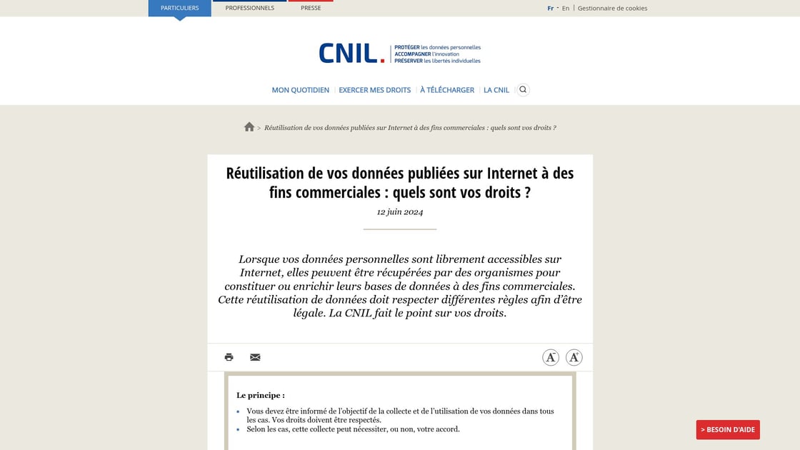 Cadre légal du web scraping