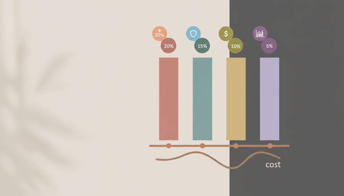Chart showing ROI cost comparison chart
