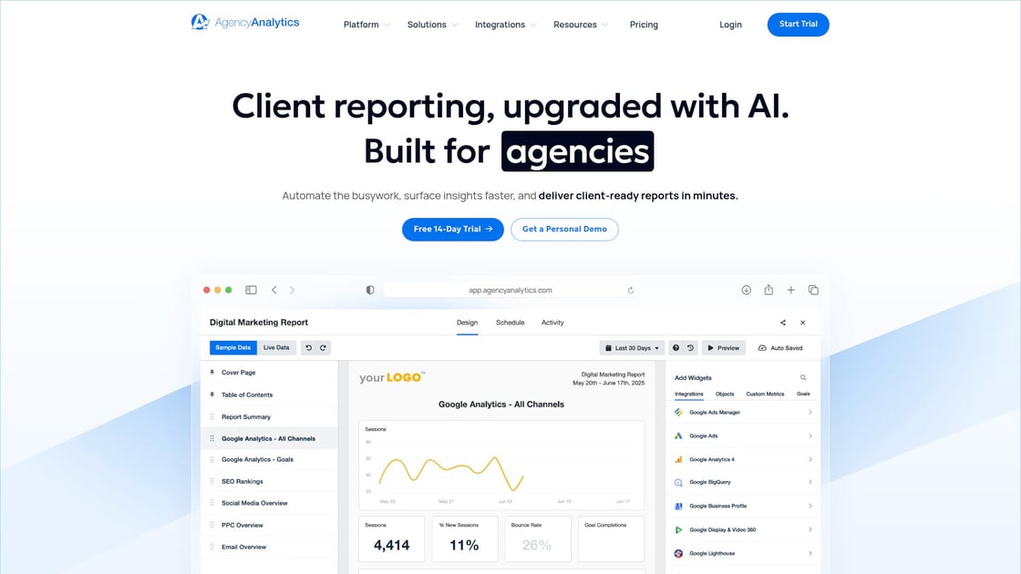 AgencyAnalytics Dashboard