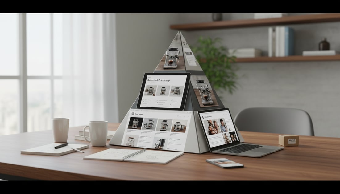 Diagram showing product content hierarchy