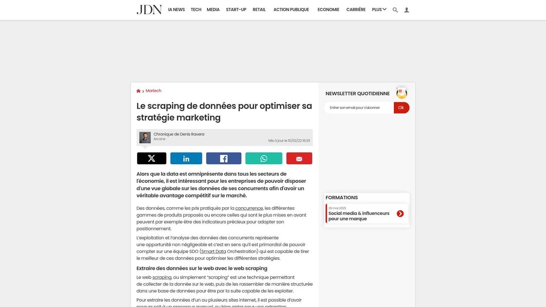 Stratégie marketing avec le scraping