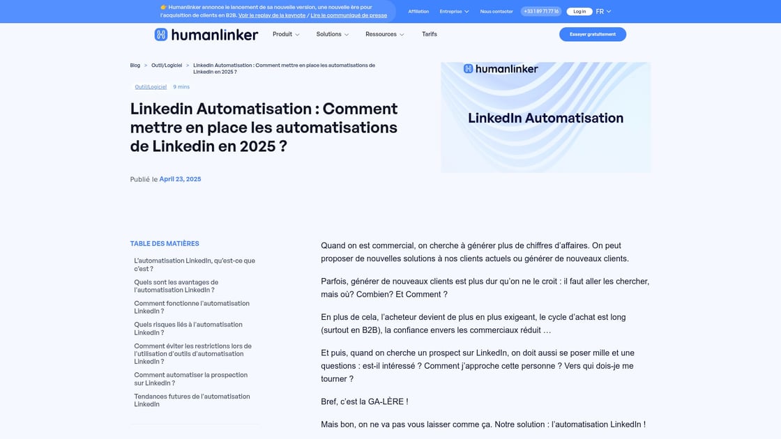 Automatisations LinkedIn
