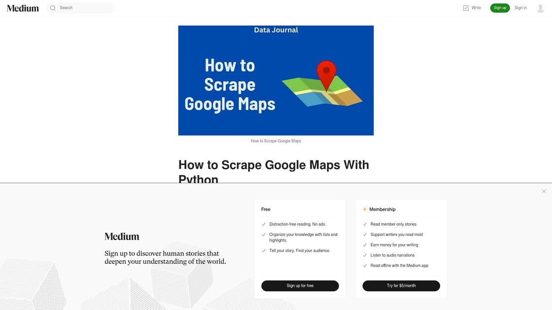 Guide de scraping Google Maps