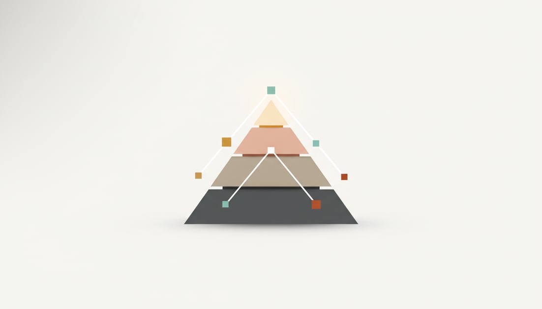 Diagram showing authority building pyramid