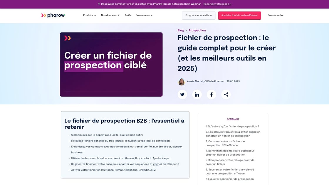 Créer un fichier de prospection efficace