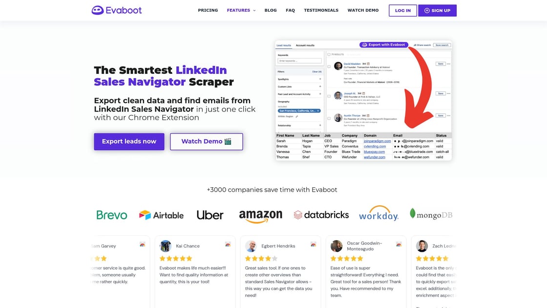 #4: Evaboot - Le spécialiste de l'enrichissement de données LinkedIn interface