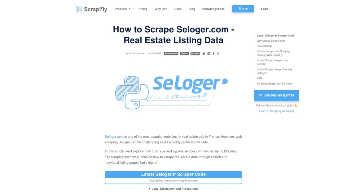 Guide de scraping immobilier