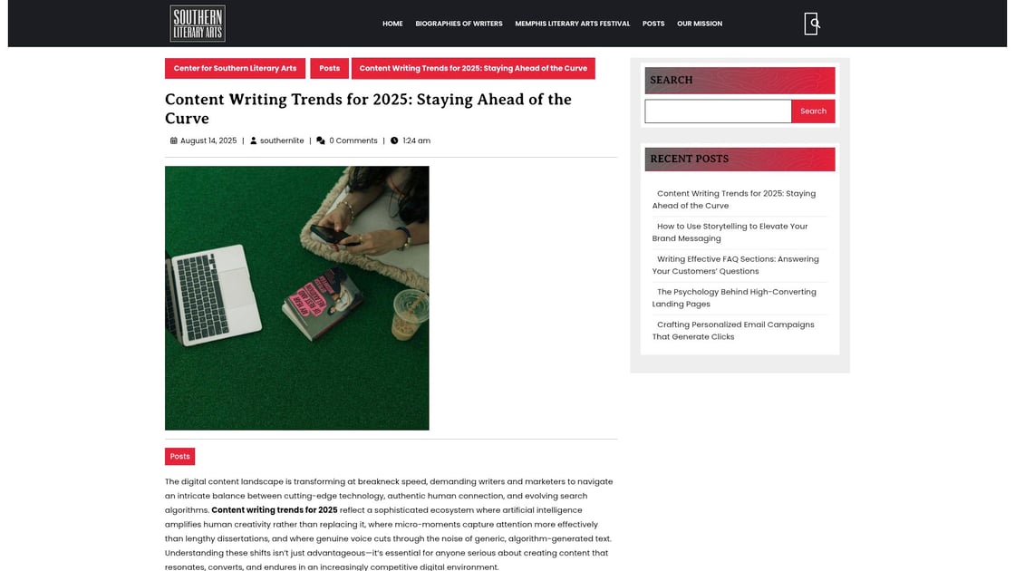 Content writing trends for 2025 showing AI integration strategies