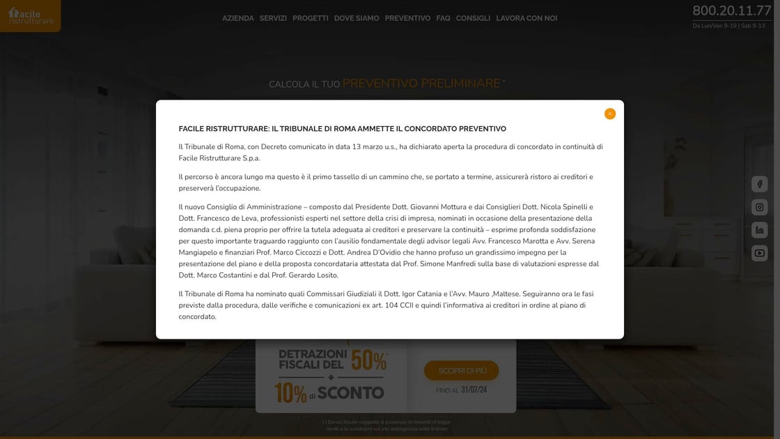Esempio di progetto di ristrutturazione