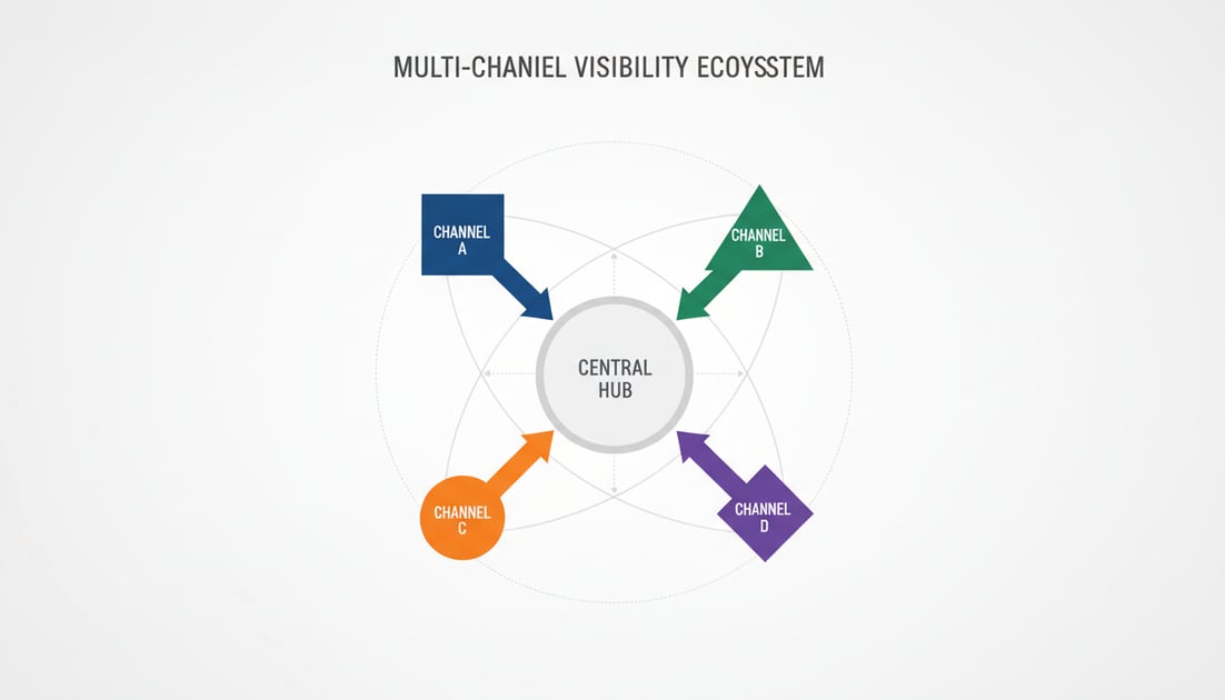 Diagram showing multi-channel visibility ecosystem