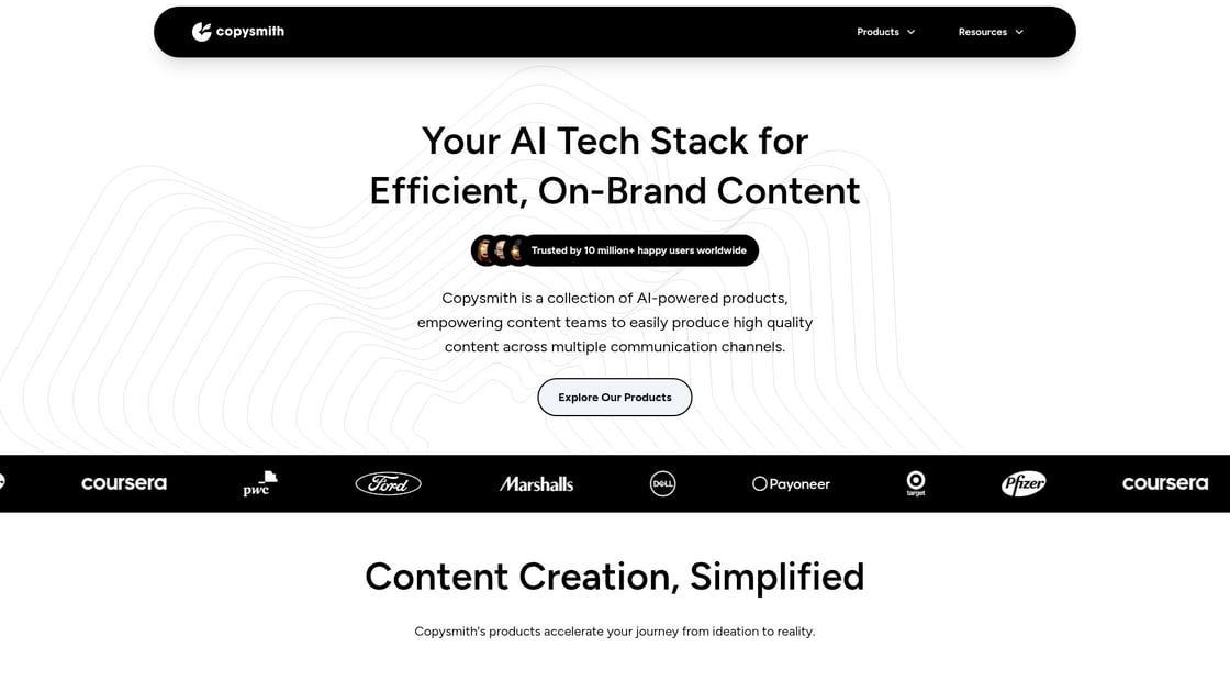 Copysmith AI platform