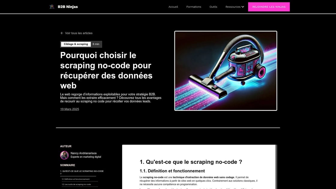 Critères de choix pour outils no code