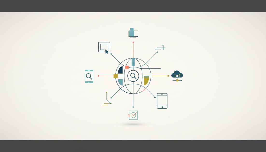 Diagram showing multi-platform search ecosystem