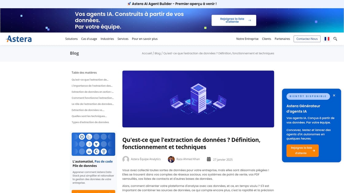 Extraction de données avec l'IA