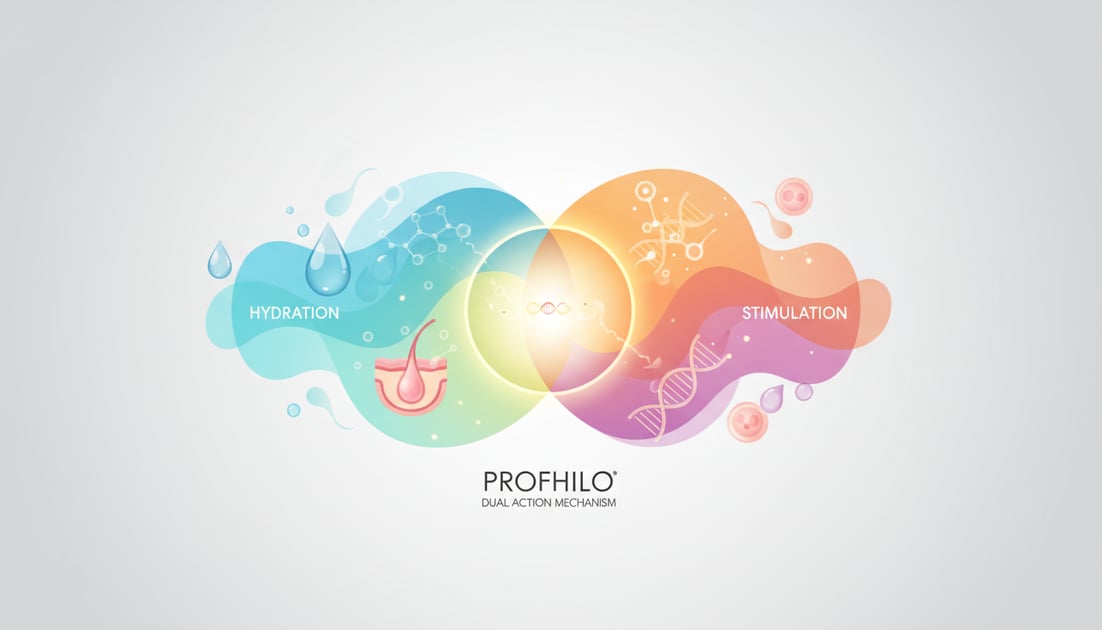 Diagram showing profhilo dual action mechanism