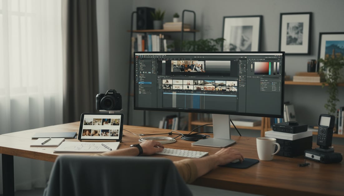 Diagram showing visual content optimization workflow