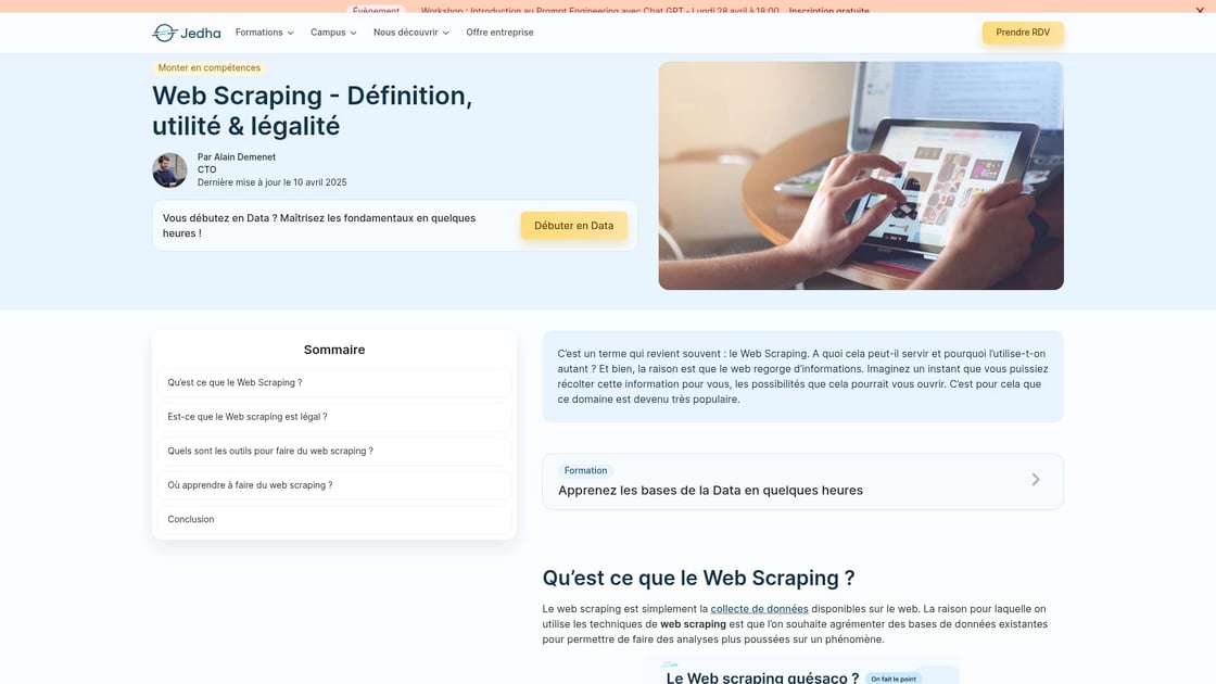 Web scraping definition