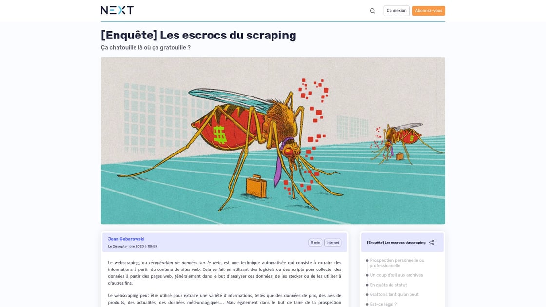 Présentation des techniques avancées de web scraping et leur utilisation