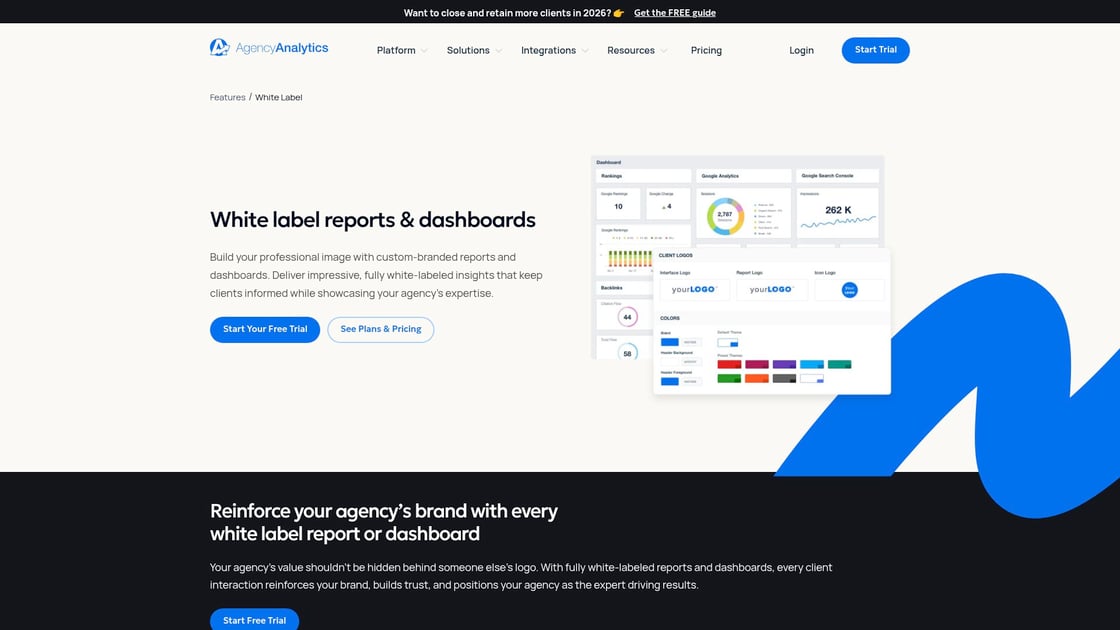 AgencyAnalytics White Label Dashboard