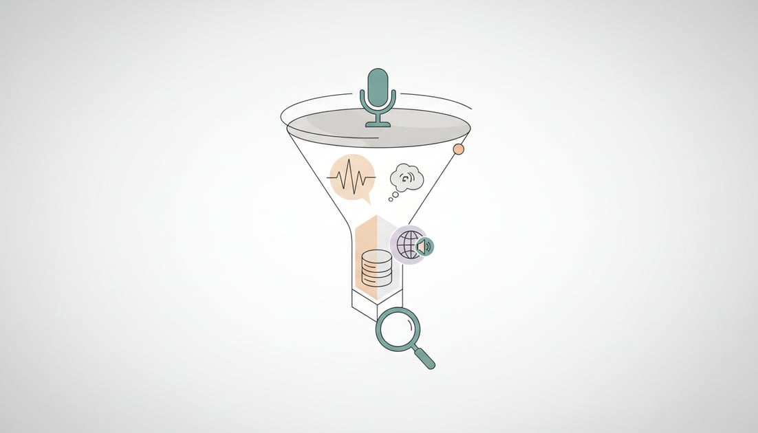 Diagram showing voice search optimization workflow