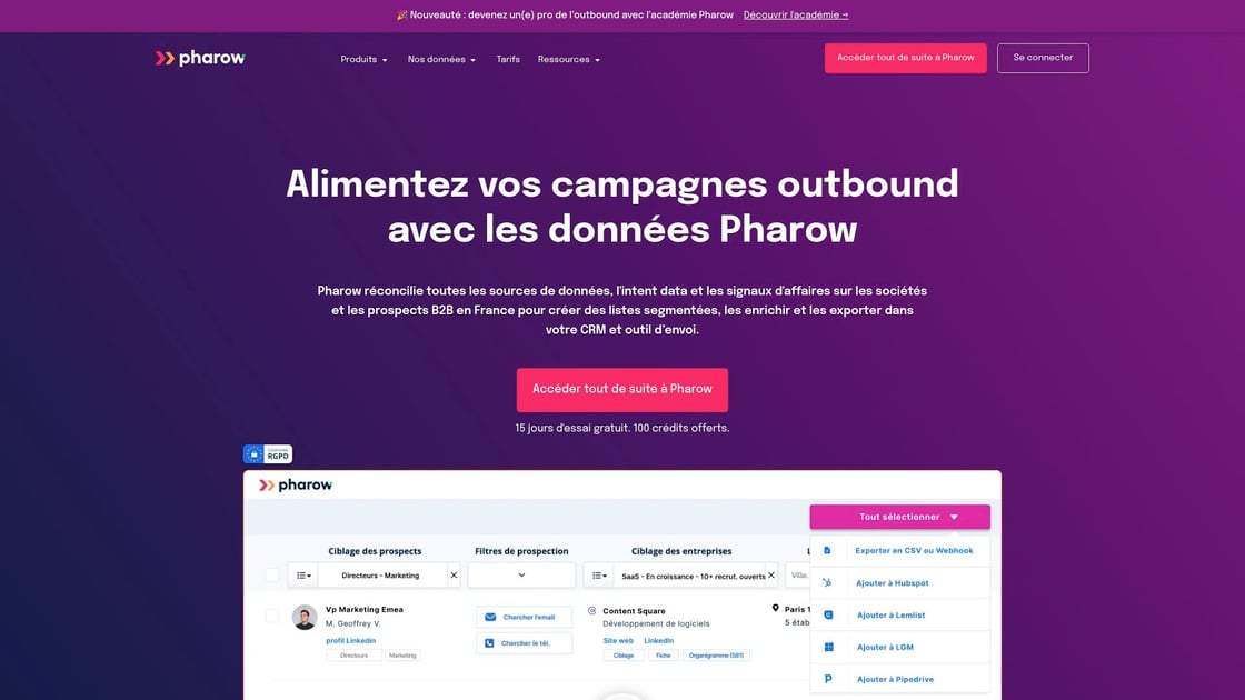 Plateforme Pharow