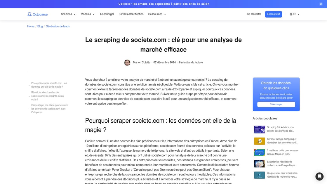 Identification de tendances via le scraping