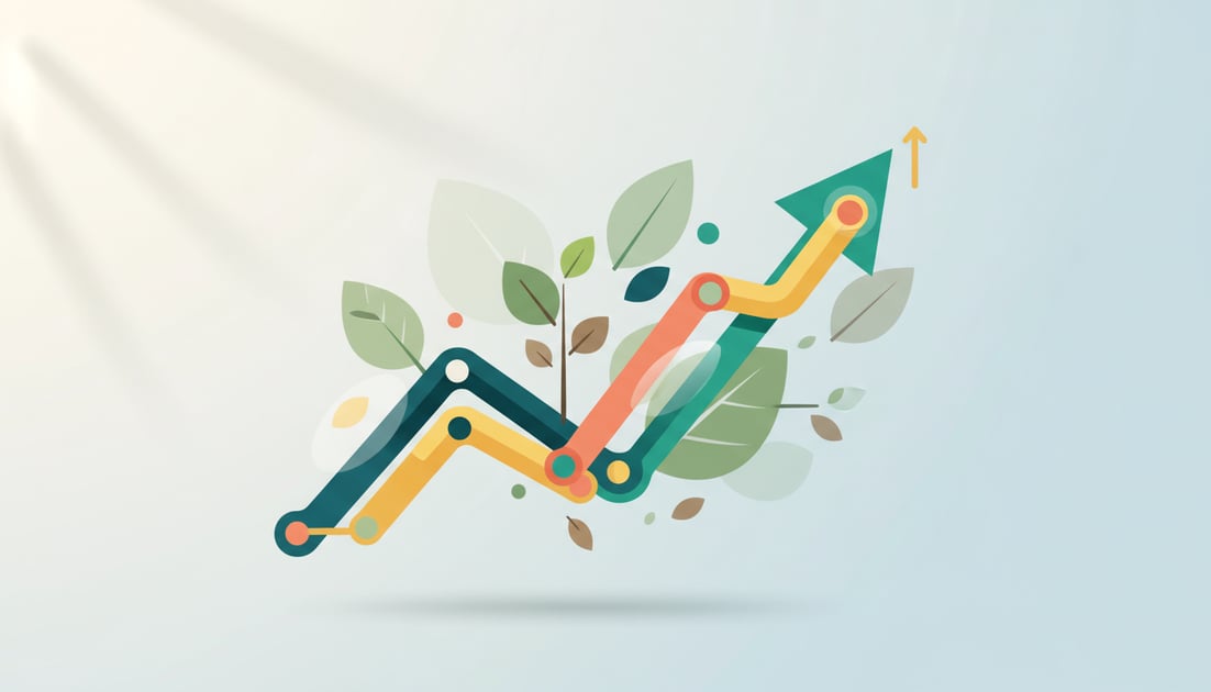 Graph showing organic traffic growth chart