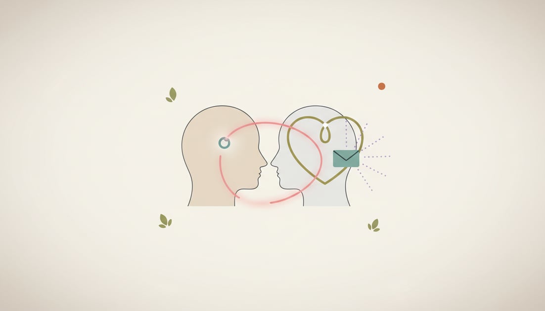 Illustration showing outreach email relationship building