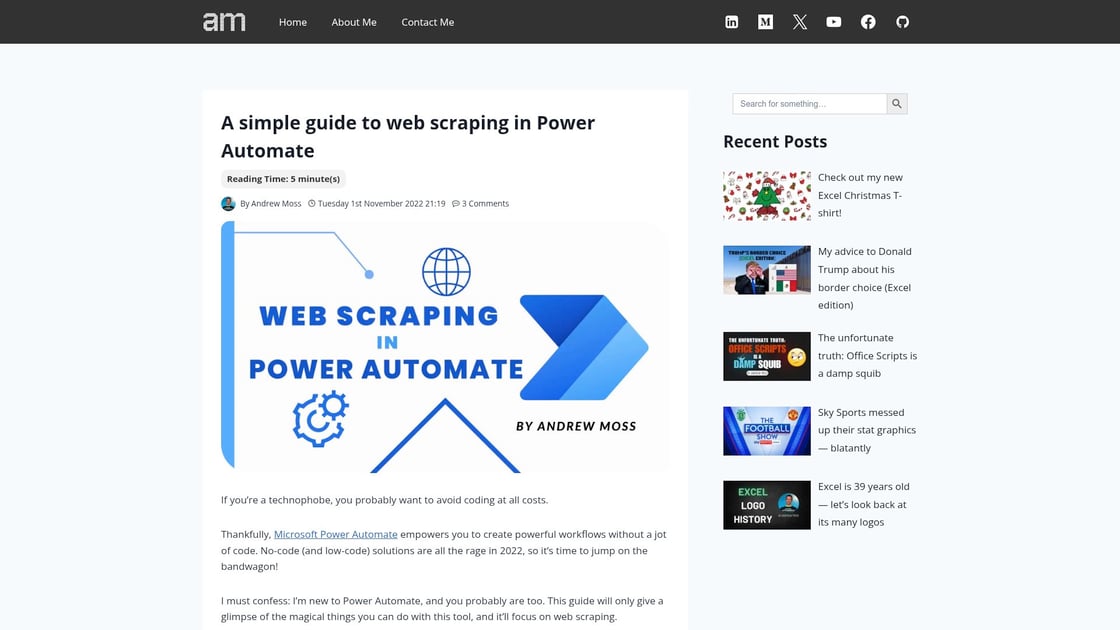 Guide scraping Power Automate