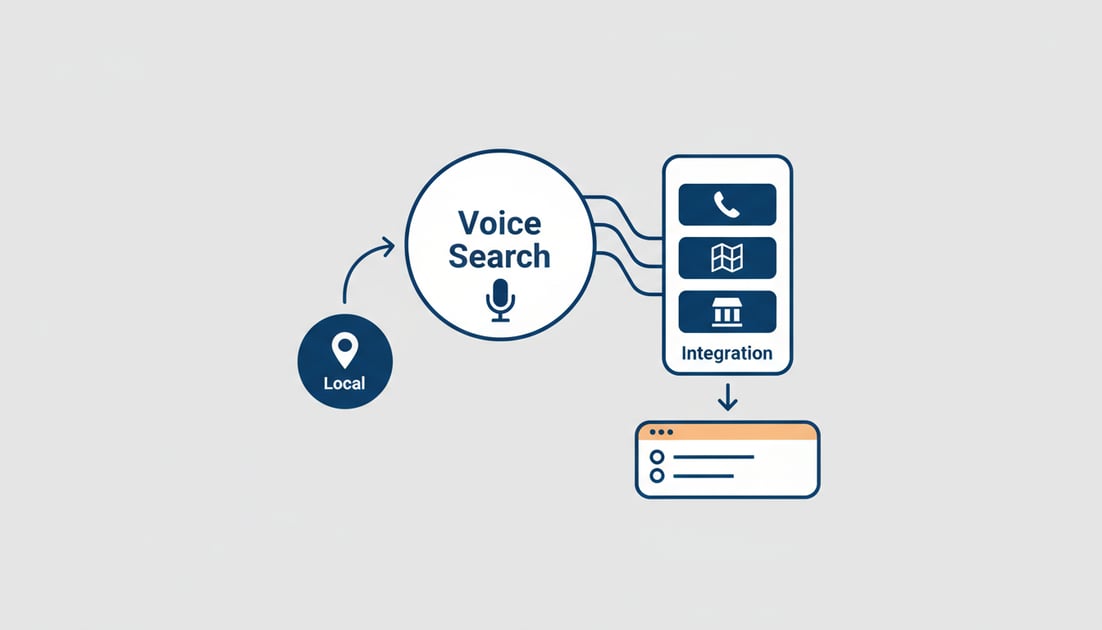 Diagram showing local voice search integration