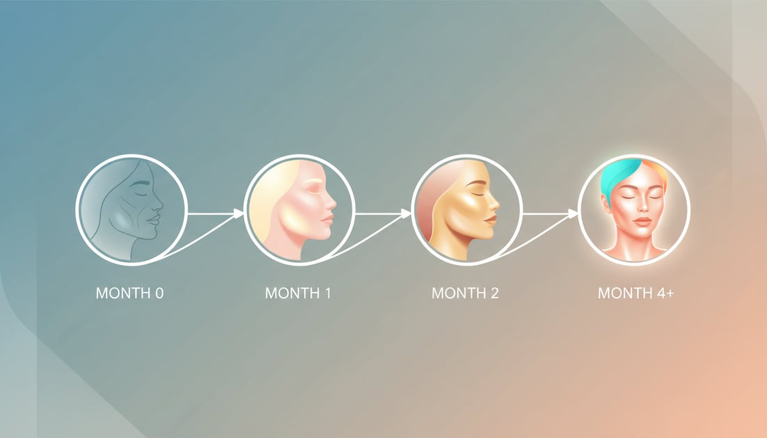 Infographic showing profhilo treatment timeline progression