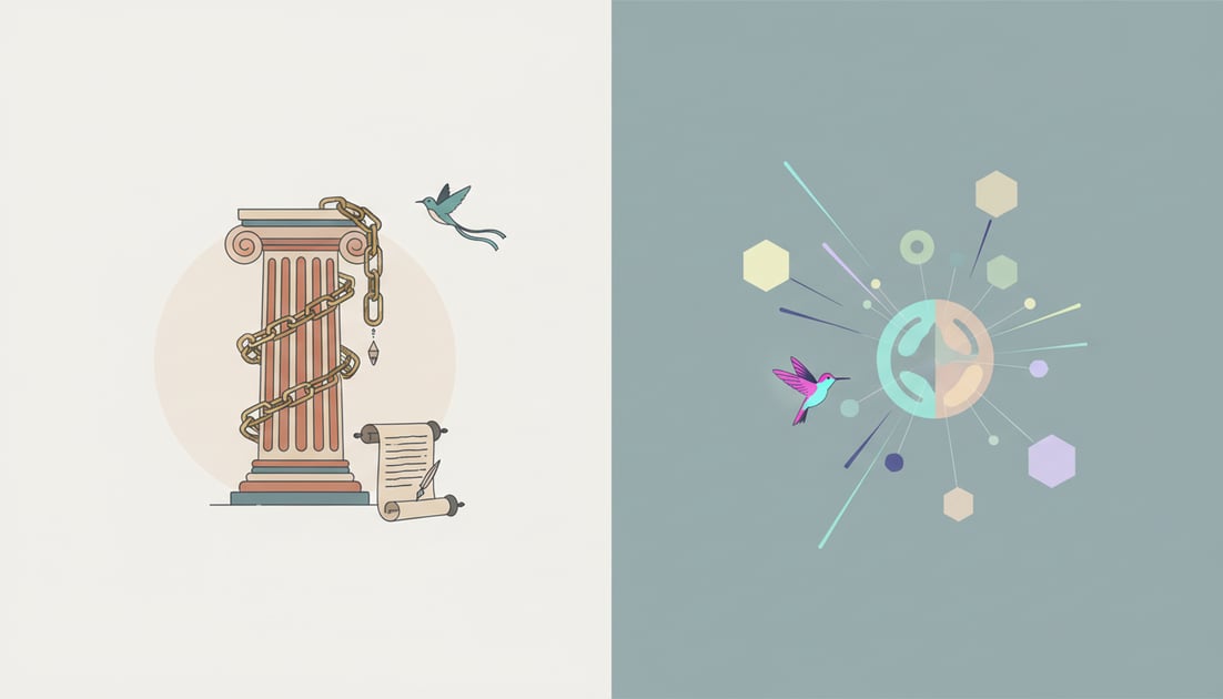 Diagram showing traditional vs modern link building