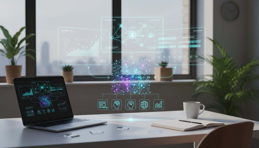 Diagram showing discriminative AI trend prediction process