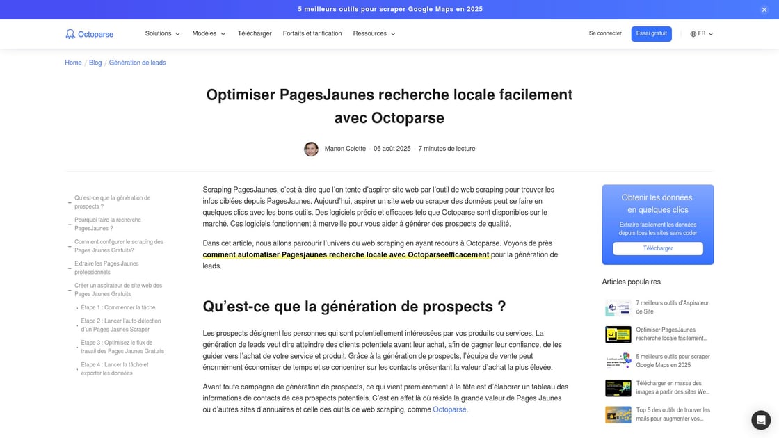 Génération de prospects automatisée