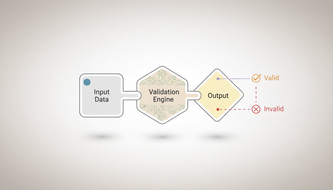Diagram showing schema validation workflow