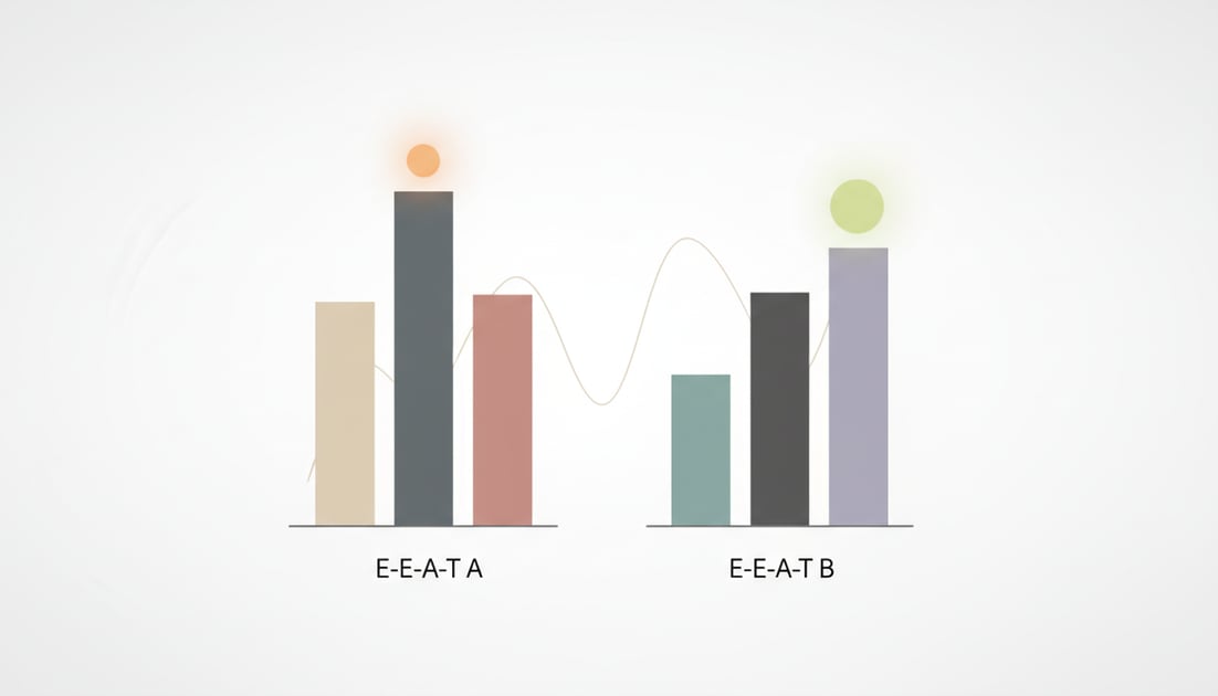 Chart showing E-E-A-T results comparison